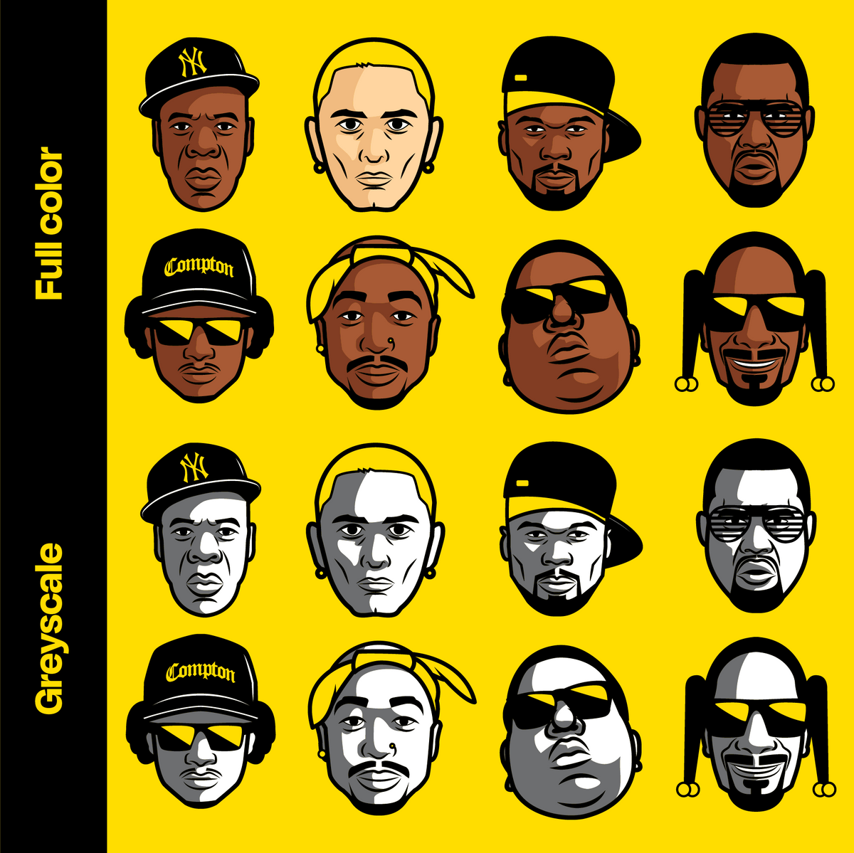 Hip Hop Legends Vector Pack