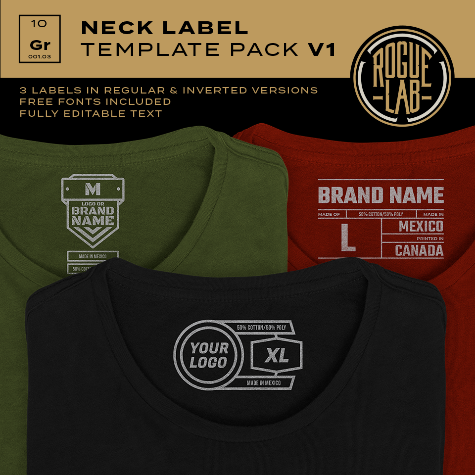Neck Label Operation Neck Label Template Pack V1
