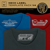 Neck Label Template Pack V4